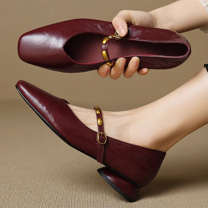 Jet | Klassieke Bandschoenen met Blokhak