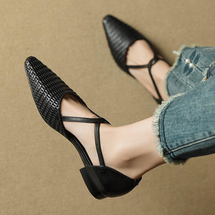 Pleun | Verfijnde Gevlochten Pumps