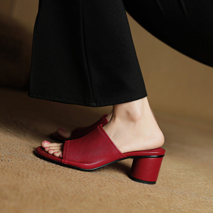 Bregje | Elegante Muiltjes met Blokhak