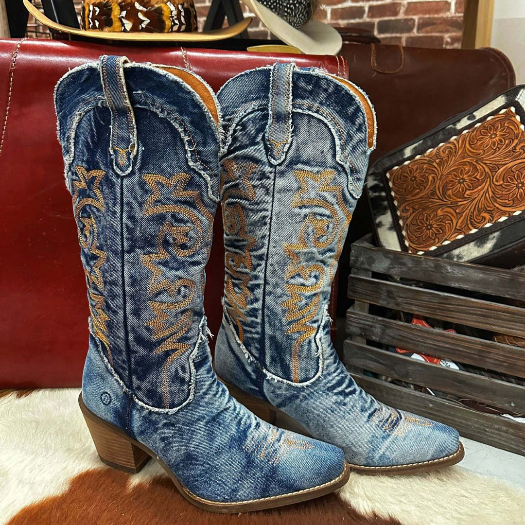 Eva | Western Cowboylaarzen met Sierstiksel