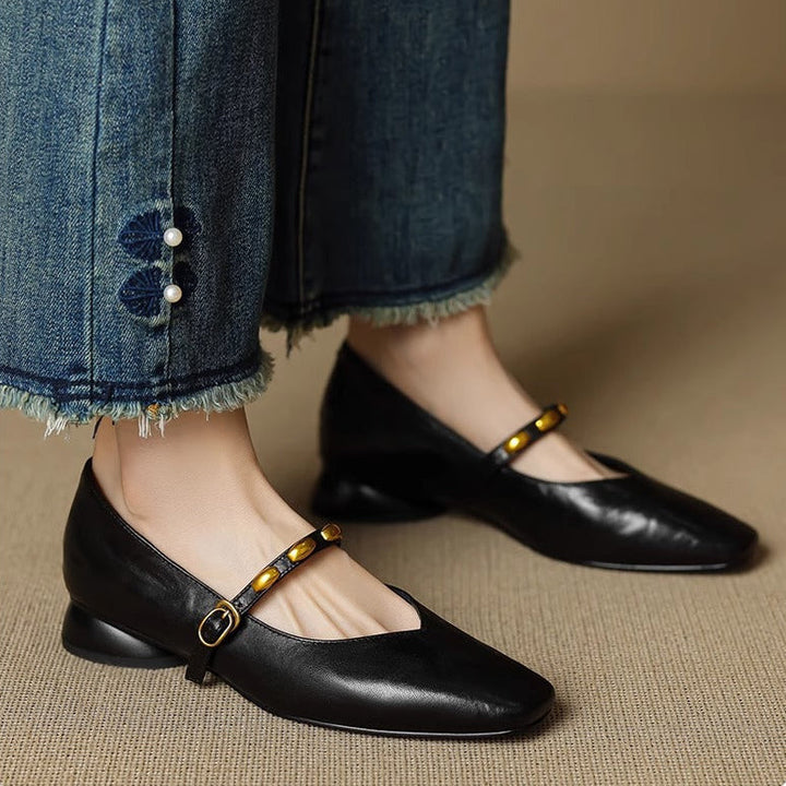 Jet | Klassieke Bandschoenen met Blokhak