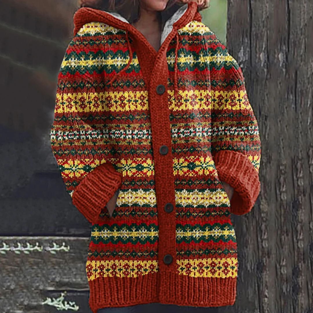 Mientje | Warm Gebreid Kapuchonvest