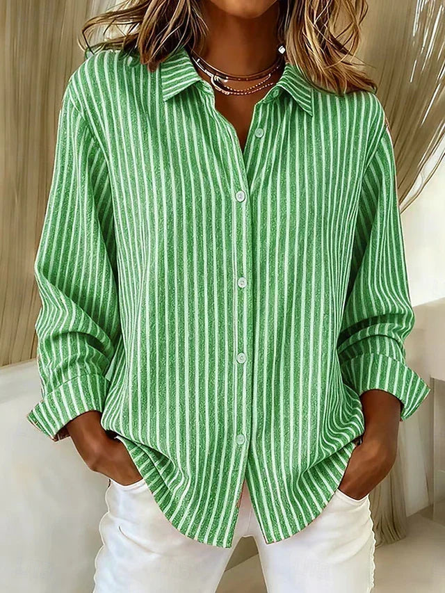 Corine | Gestreepte Klassieke Blouse
