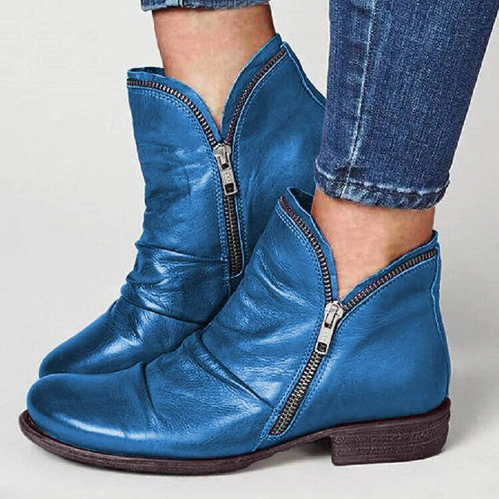 Godelieve | Comfortabele Enkellaarsjes met Ritssluiting