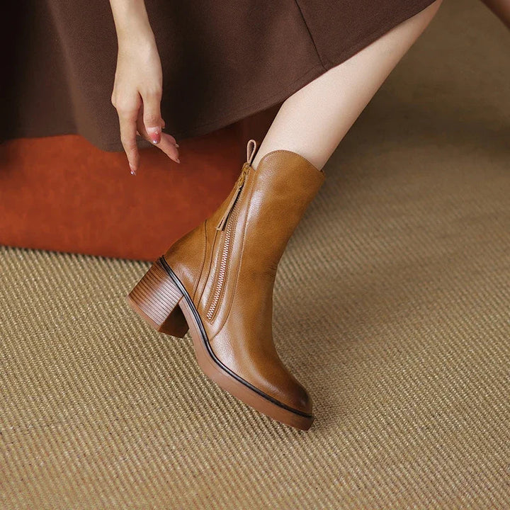 Fenna | Elegante Enkellaarsjes met Blokhak