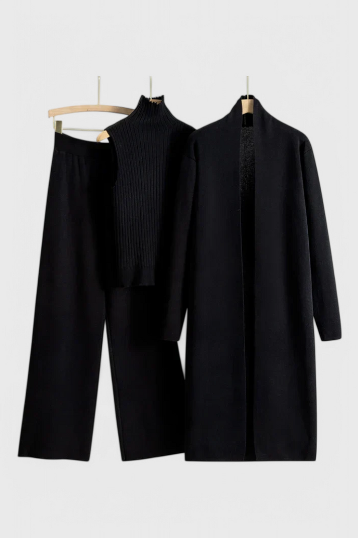 Elke | Elegante Driedelige Gebreide Set