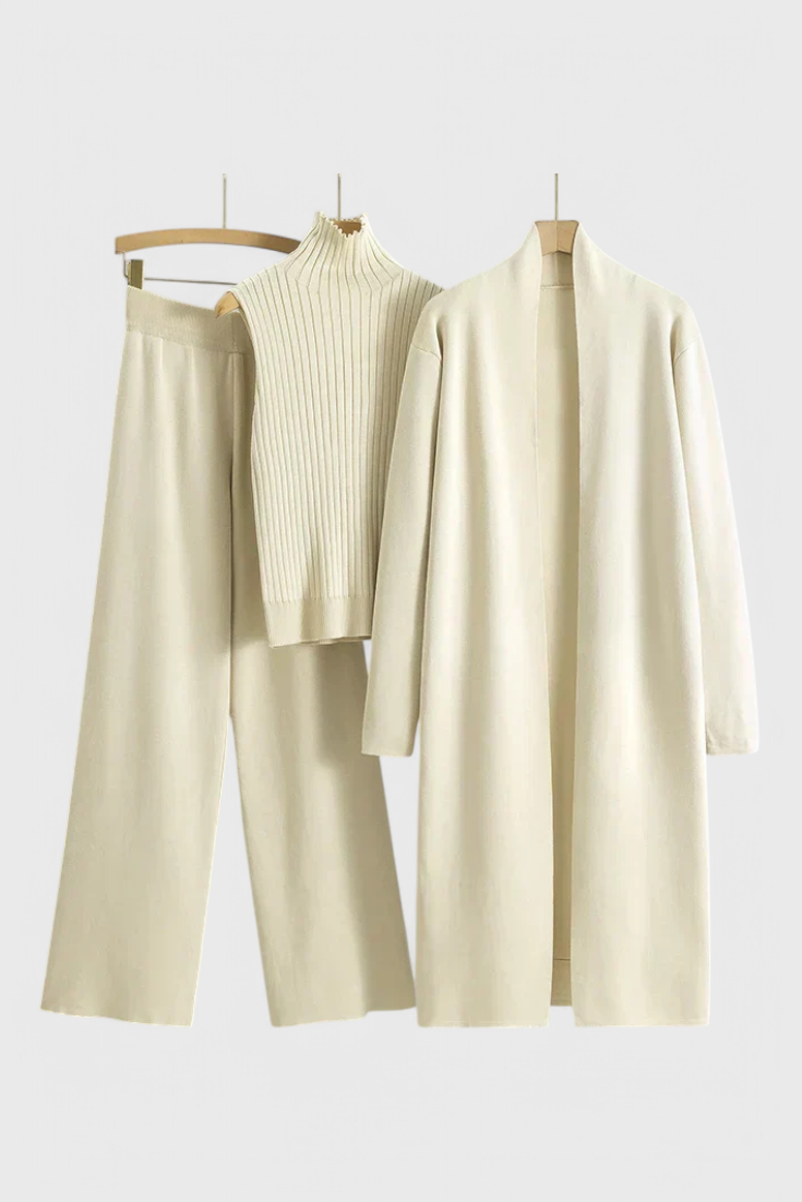 Elke | Elegante Driedelige Gebreide Set