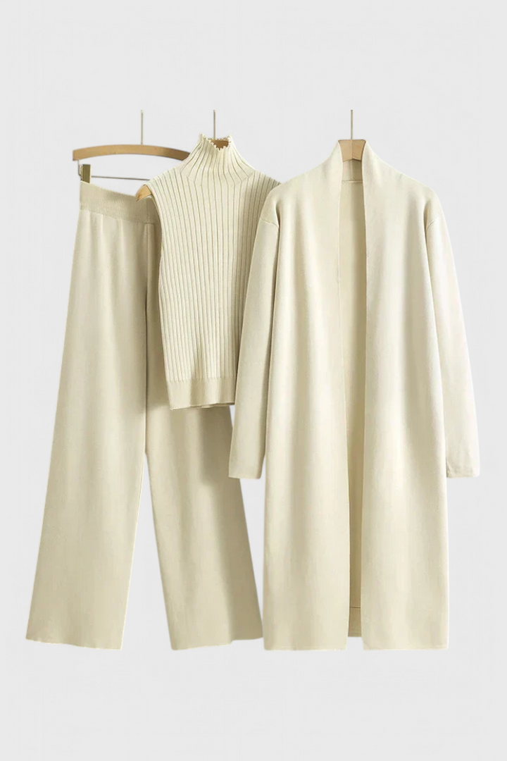 Elke | Elegante Driedelige Gebreide Set
