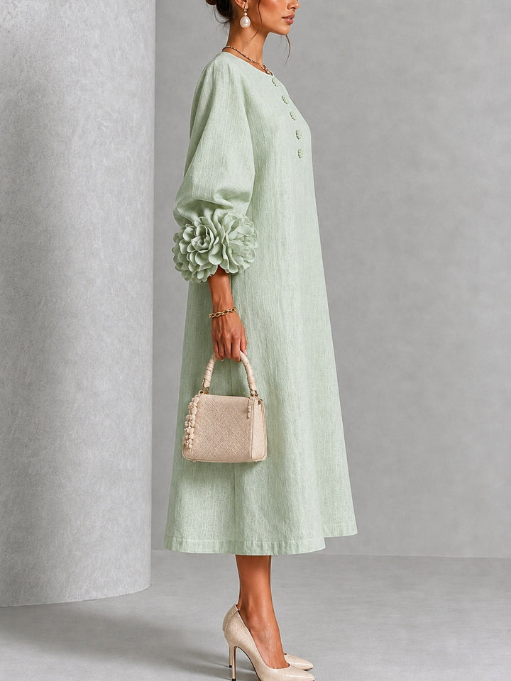 Janke | Elegante Bloemen Midi-jurk