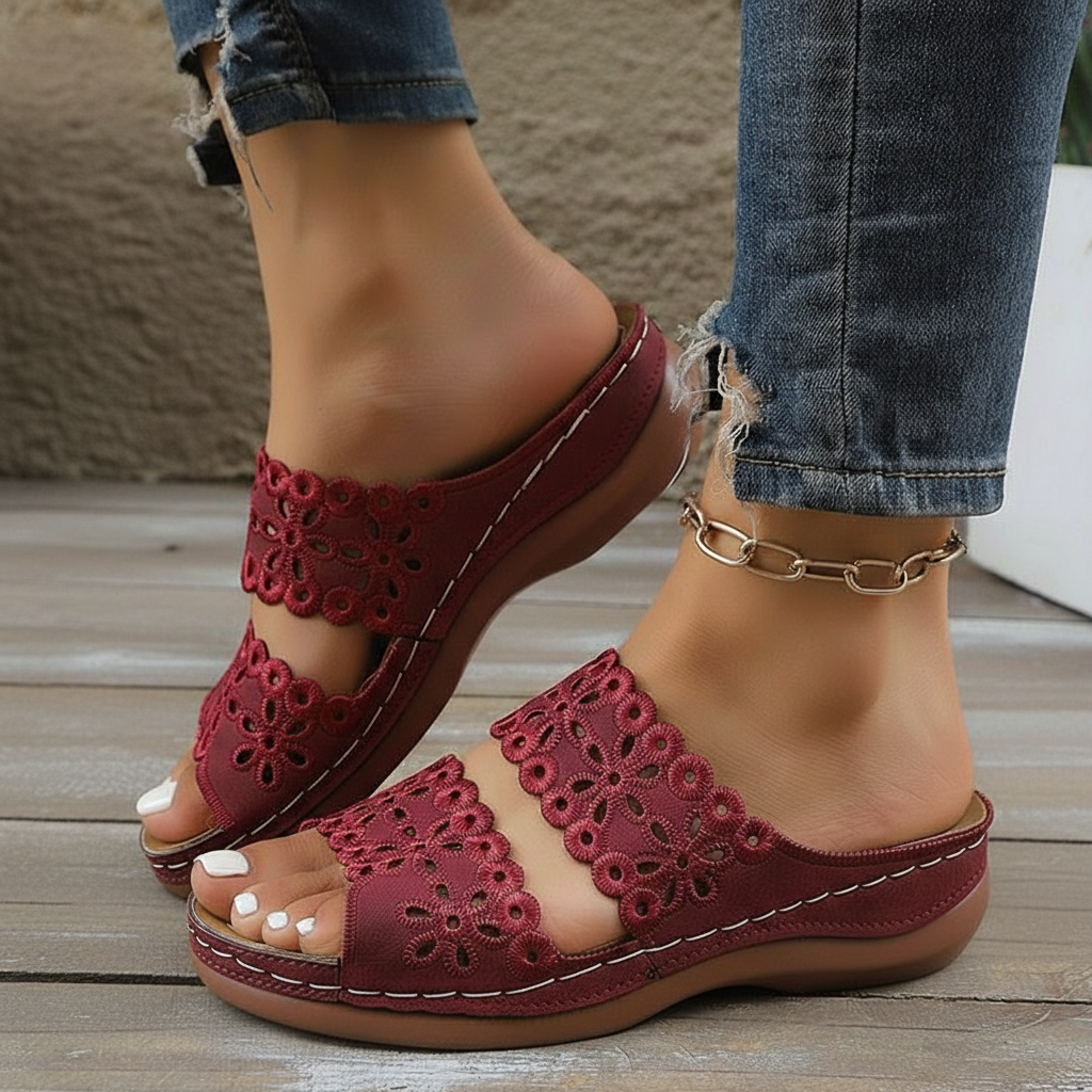 Suze | Sierlijke Opengewerkte Sandalen