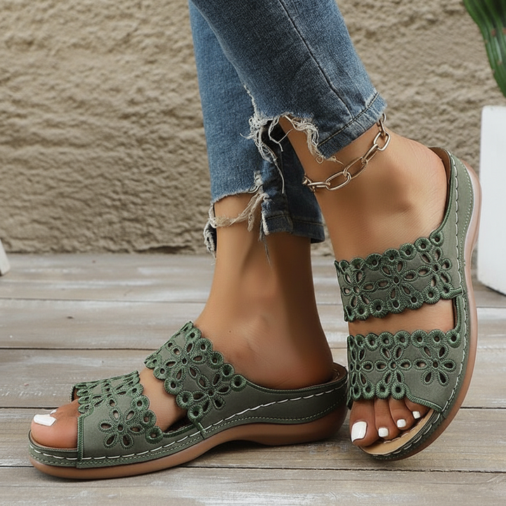 Suze | Sierlijke Opengewerkte Sandalen
