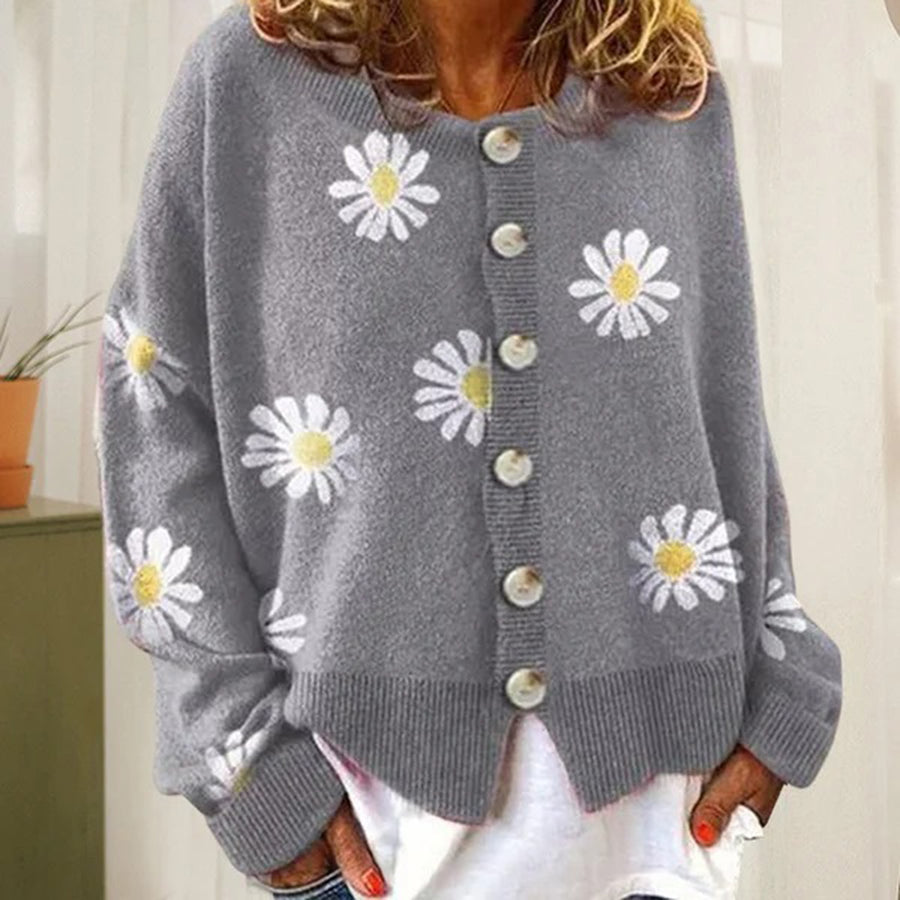 Martine | Vrouwelijk Vest met Bloemenprint