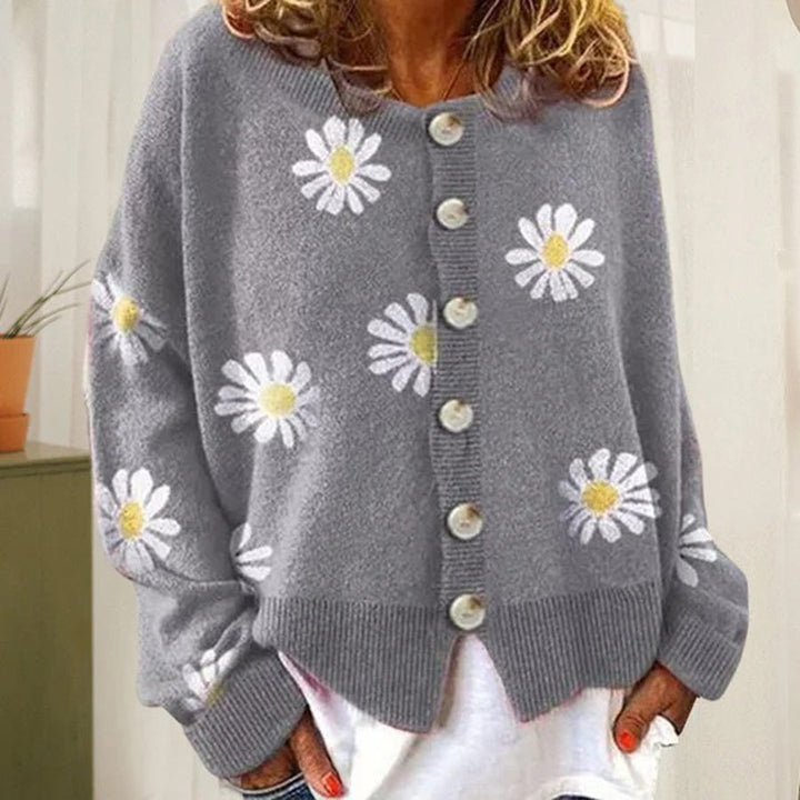 Martine | Vrouwelijk Vest met Bloemenprint