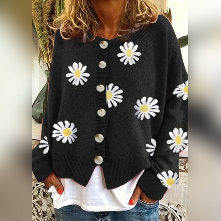 Martine | Vrouwelijk Vest met Bloemenprint