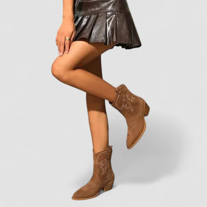 Elske | Comfortabele Western Enkellaarzen