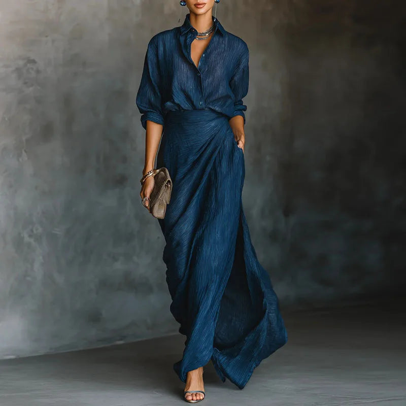 Janke | Geplooide Maxi Set