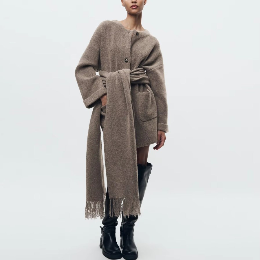 Betje | Warm Sjaalvest met Kraag