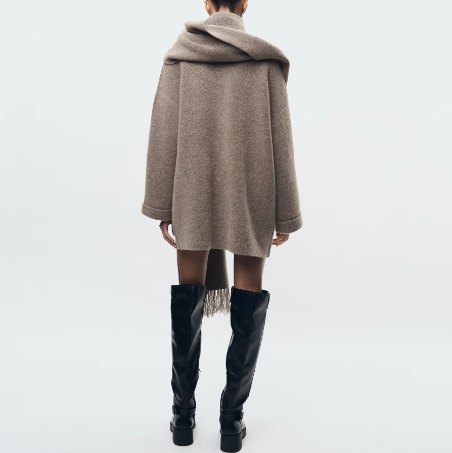 Betje | Warm Sjaalvest met Kraag