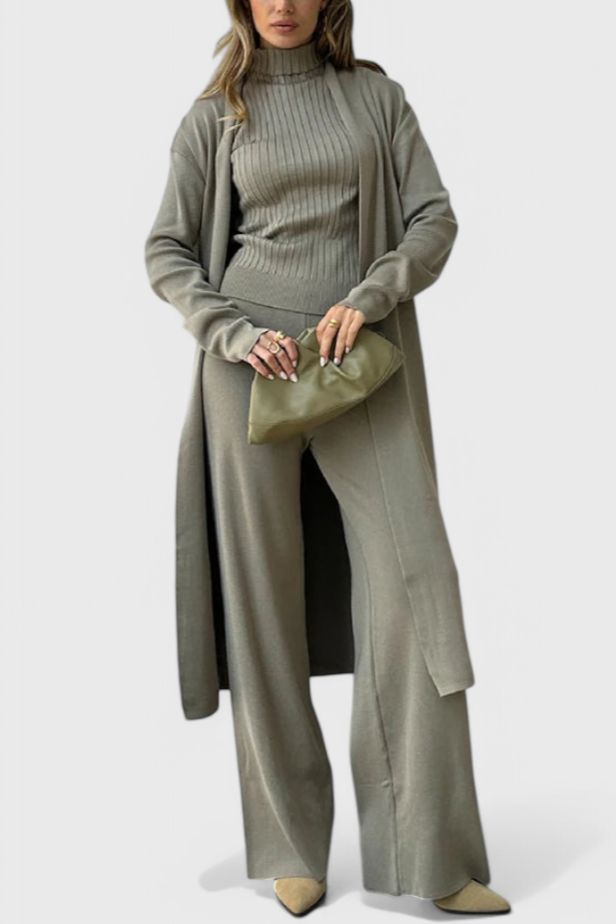 Elke | Elegante Driedelige Gebreide Set