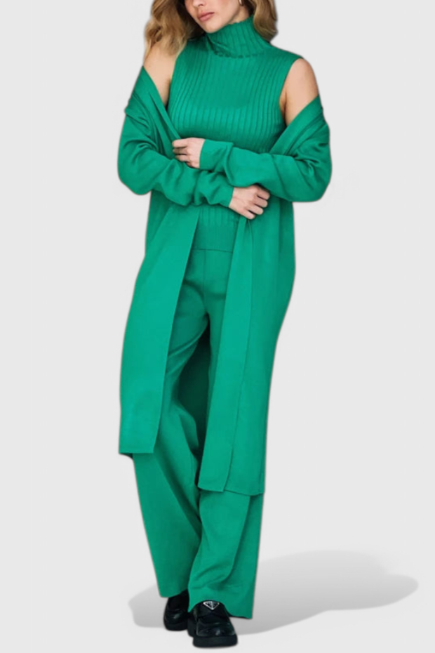 Elke | Elegante Driedelige Gebreide Set