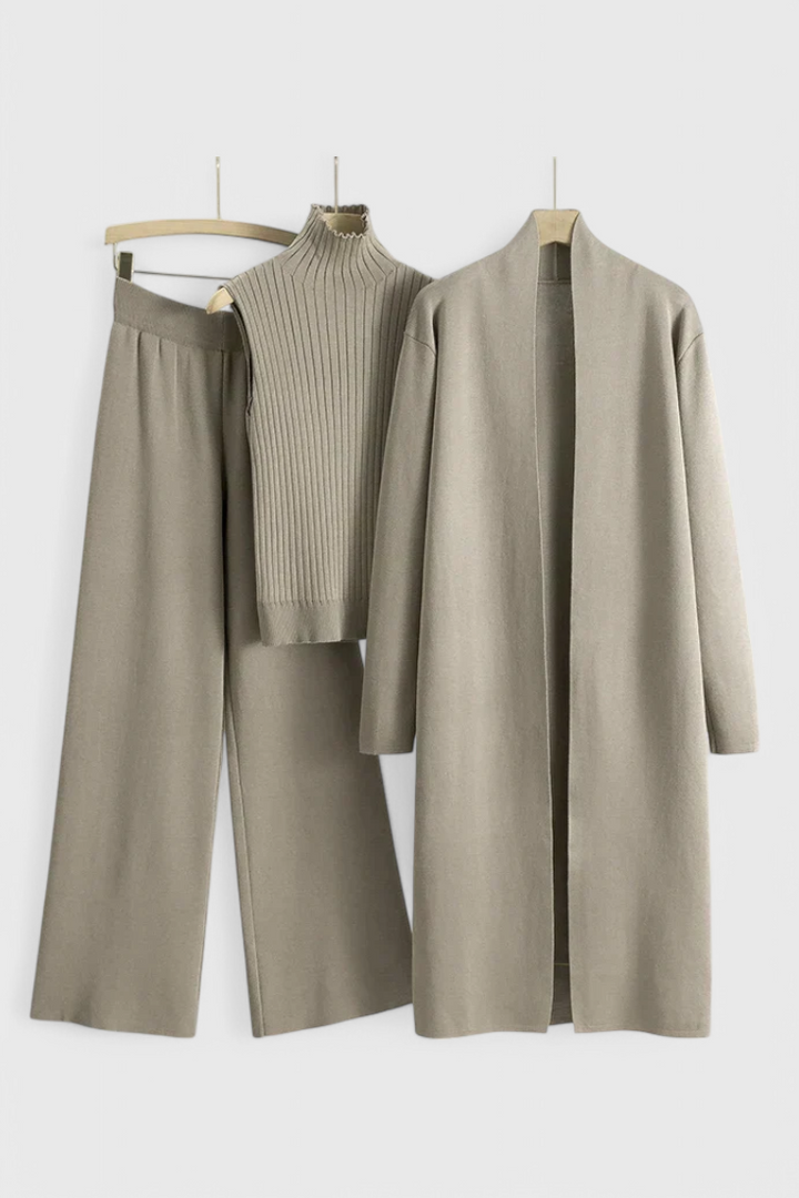Elke | Elegante Driedelige Gebreide Set