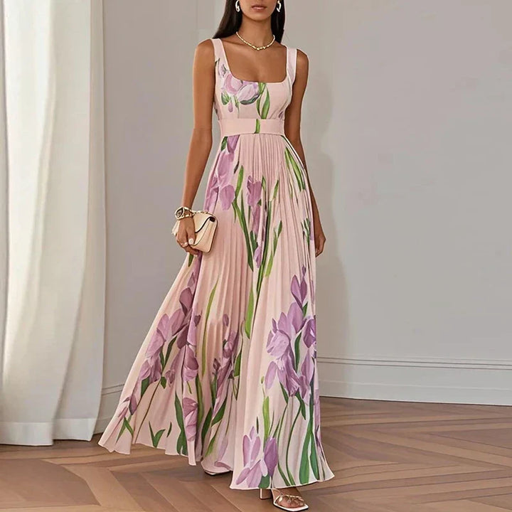 Ellis | Sierlijke Maxi-jurk met Bloemenprint