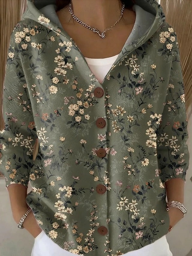 Guusje | Sierlijke Capuchonblouse met Knopen