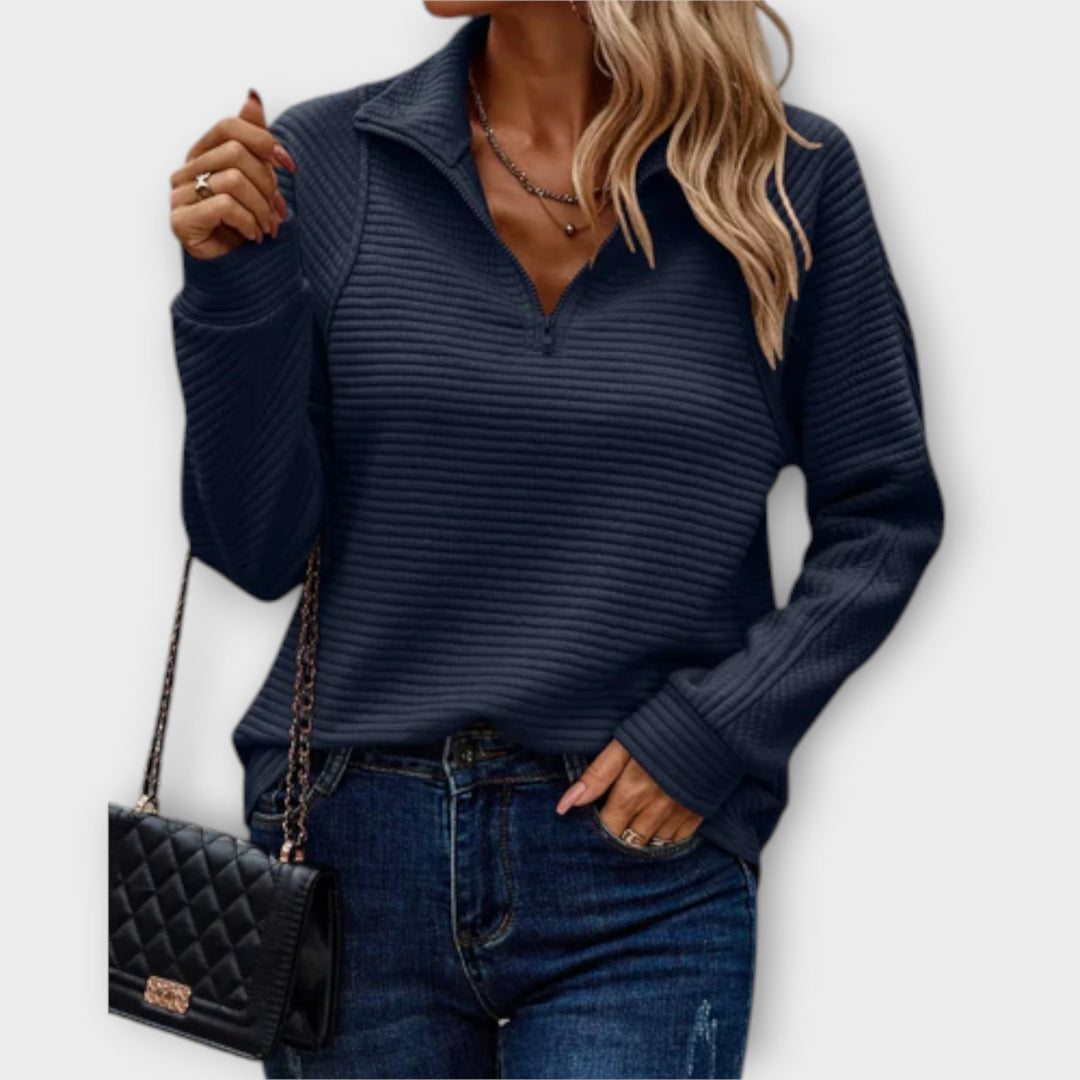 Dieke | Comfortabele Halfzip Trui