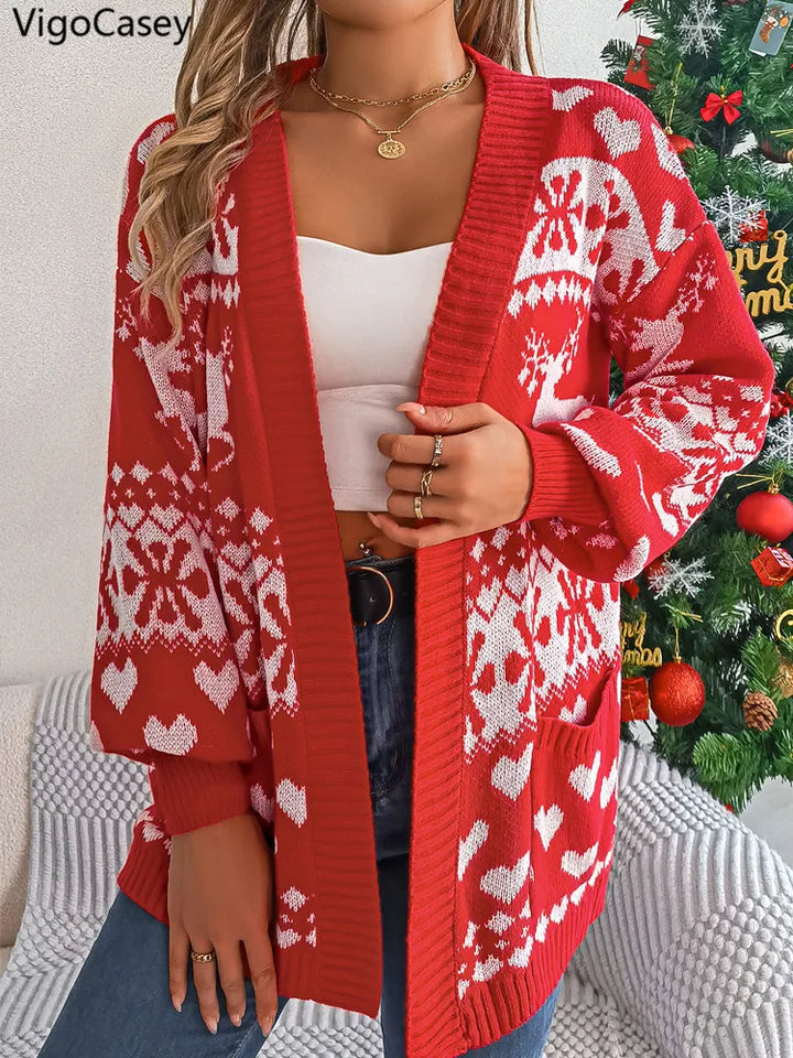 Aaltje | Christmas Vest met Winterdessin