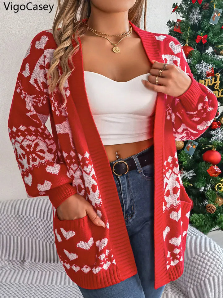 Aaltje | Christmas Vest met Winterdessin