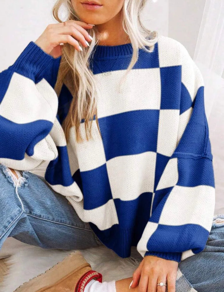 Anniek | Geruite Oversized Trui