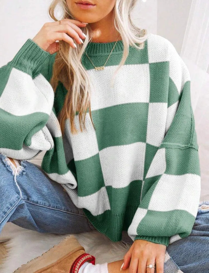 Anniek | Geruite Oversized Trui