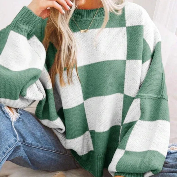 Anniek | Geruite Oversized Trui