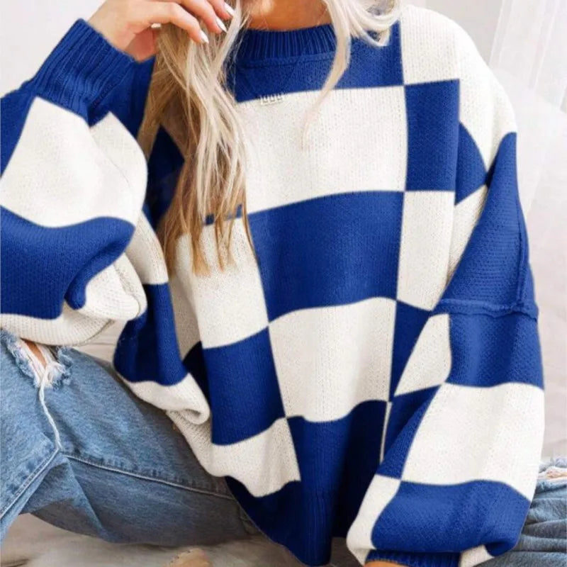 Anniek | Geruite Oversized Trui