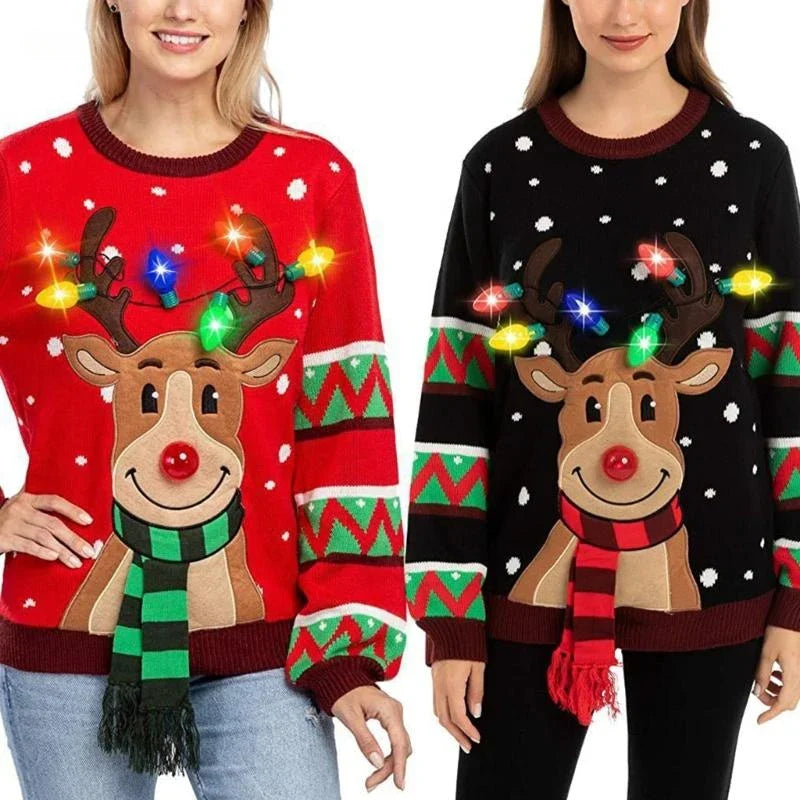 Mathea | Feestelijke Christmas Trui met Lichtjes