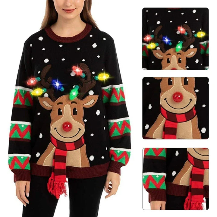 Mathea | Feestelijke Christmas Trui met Lichtjes