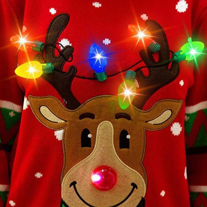 Mathea | Feestelijke Christmas Trui met Lichtjes