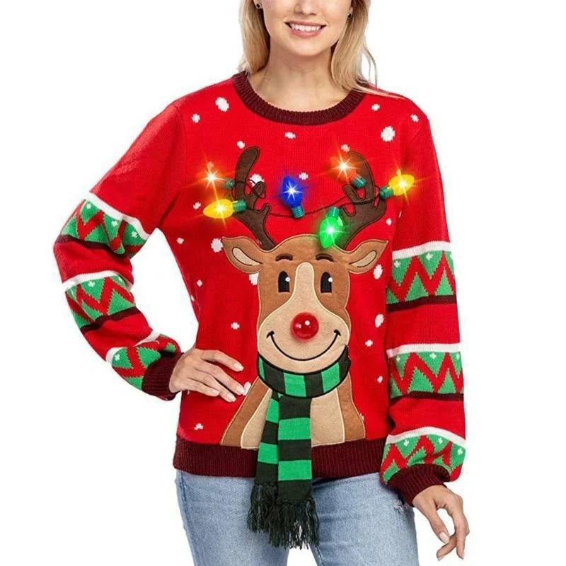 Mathea | Feestelijke Christmas Trui met Lichtjes