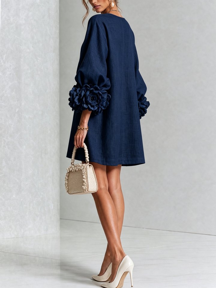 Manon | Elegante Mini-jurk met Bloemendetail