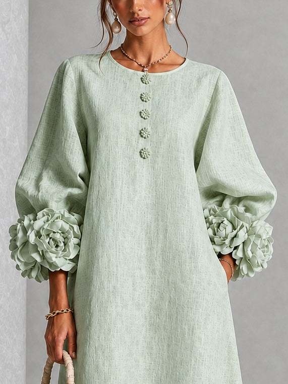 Janke | Elegante Bloemen Midi-jurk