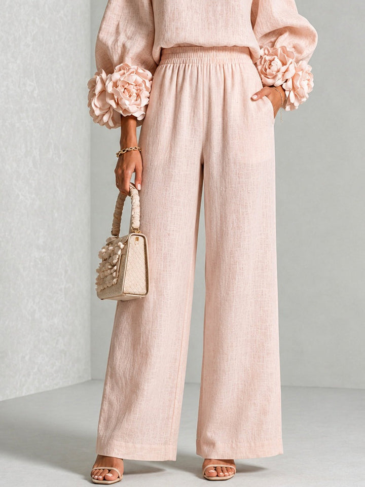 Lena | Elegante Tweedelige Set met Bloemdetail