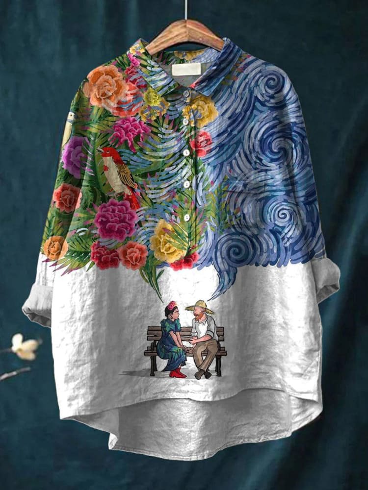 Lieve | Kunstzinnige Bloementuin Blouse