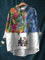 Lieve | Kunstzinnige Bloementuin Blouse