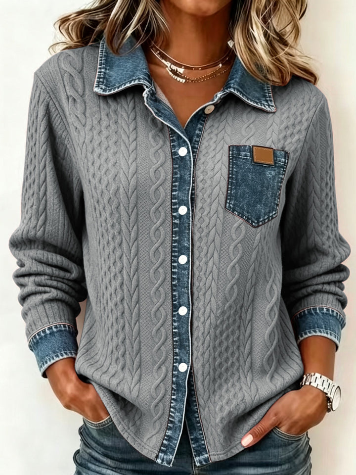 Greta | Verfijnd Vest met Contrastdetails