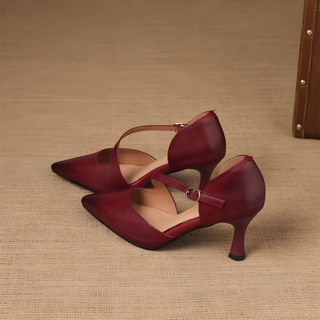 Lenneke | Verfijnde Pumps met Gekruist Bandje