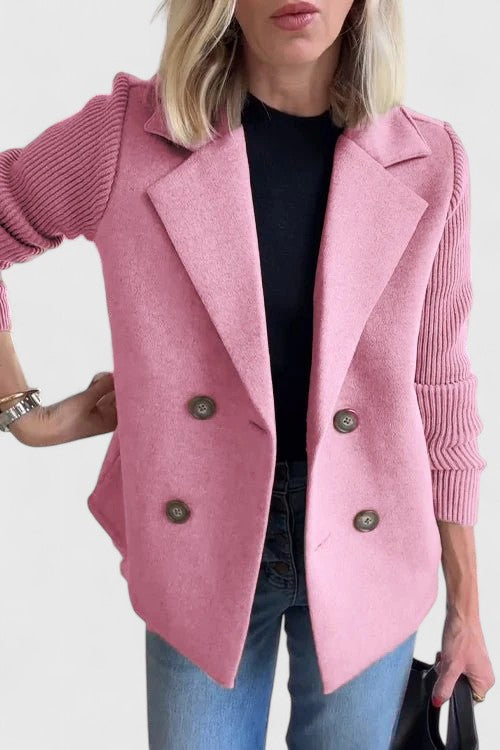 Fleur | Getailleerde Blazer met Gebreide Mouwen