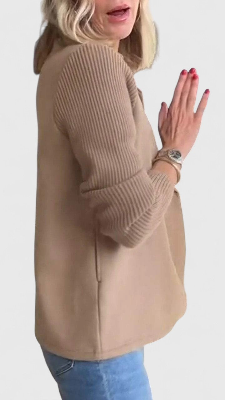 Fleur | Getailleerde Blazer met Gebreide Mouwen