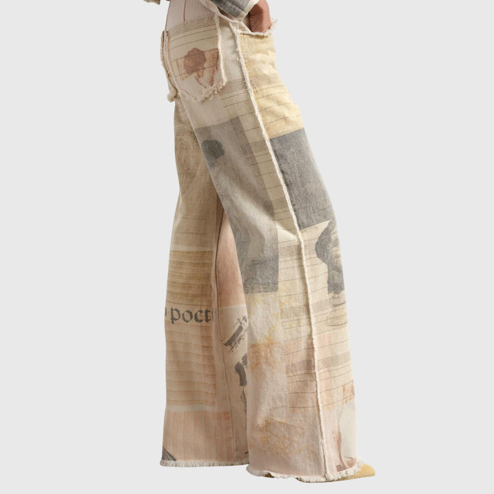 Willemien | Wijde Broek met Kunstprint