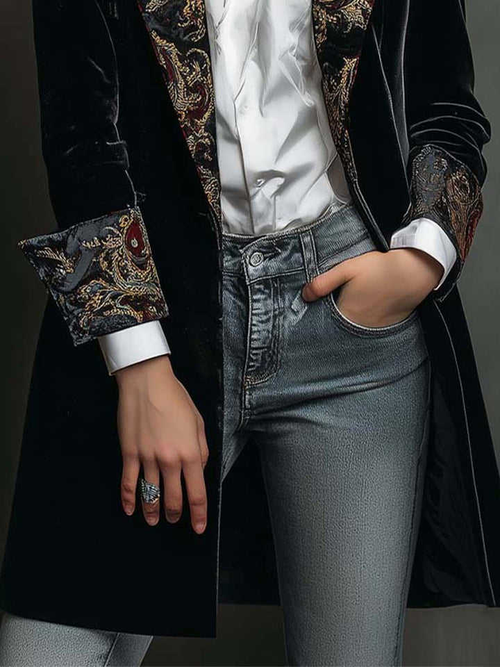 Reina | Verfijnde Blazer met Barokprint