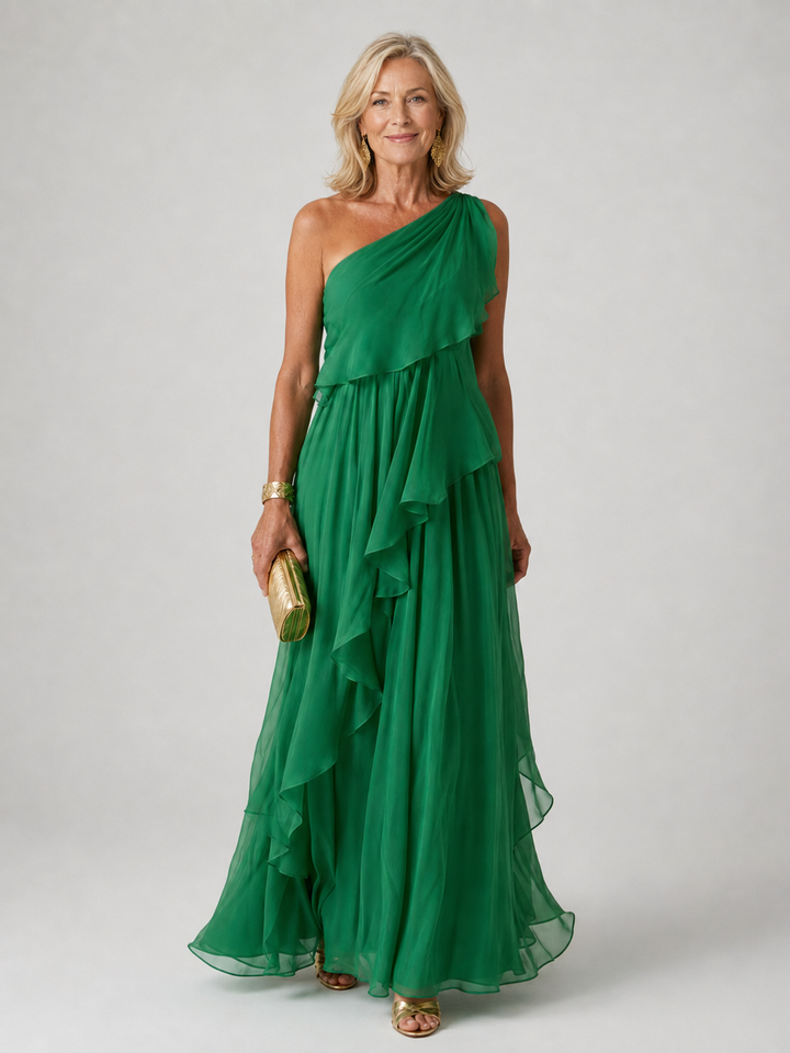 Femia | Elegante One-Shoulder Maxi-jurk